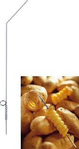 TRIANGLE losse RVS spiraal- decoratie boor voor groente fruit aardappel 19,5cm totaal 23cm