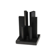 YAXELL SUPER GOU - KETU - RAN - ZEN - Tower magneetblok beukenhout zwart gelakt voor 6 messen