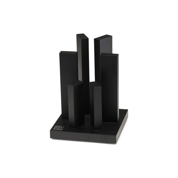 YAXELL SUPER GOU - KETU - RAN - ZEN - Tower magneetblok beukenhout zwart gelakt voor 6 messen