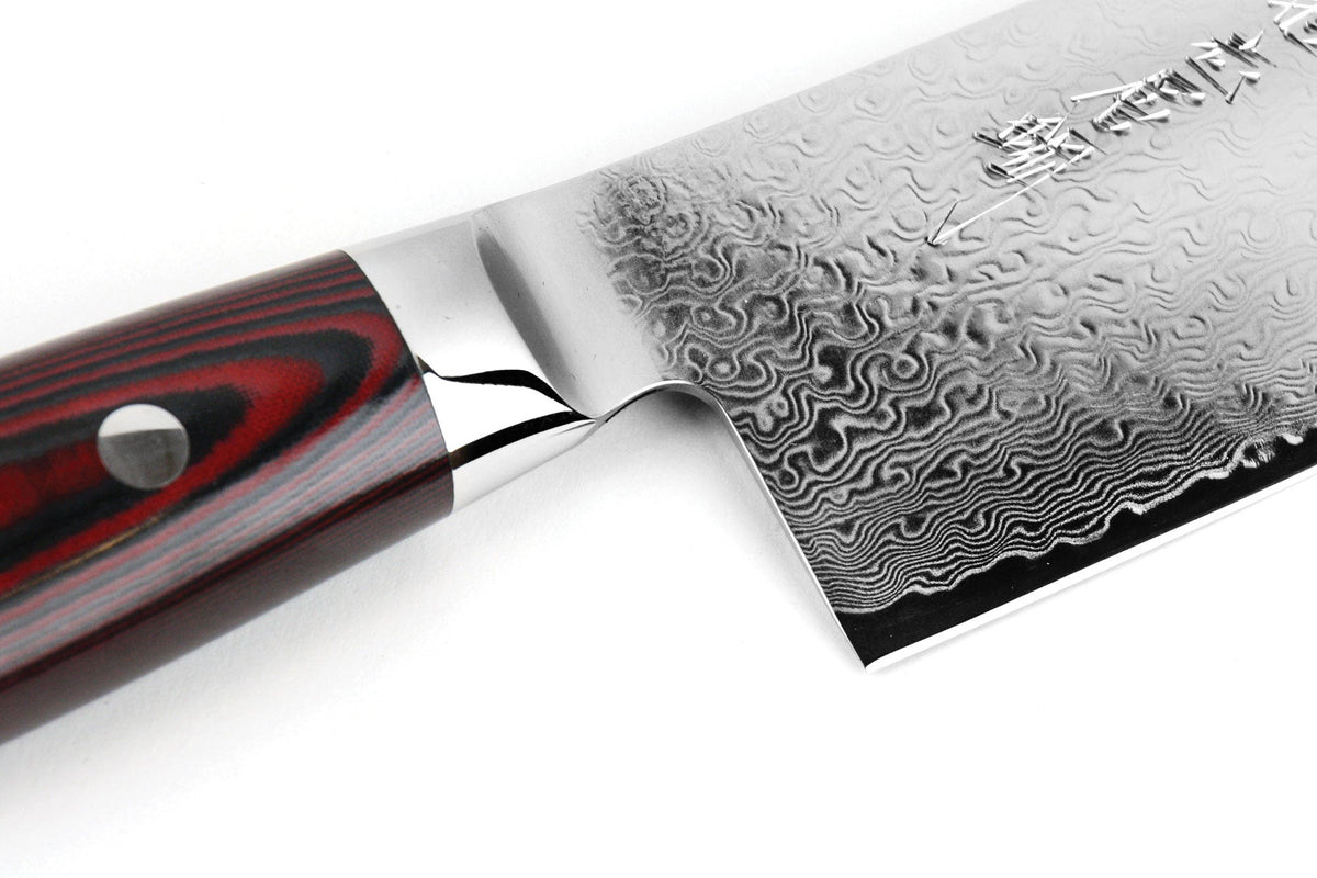 Japans Yaxell Super Gou Nakiri koksmes 16.5 cm 161 laags roestvrij damast staal met canvas-micarta heft