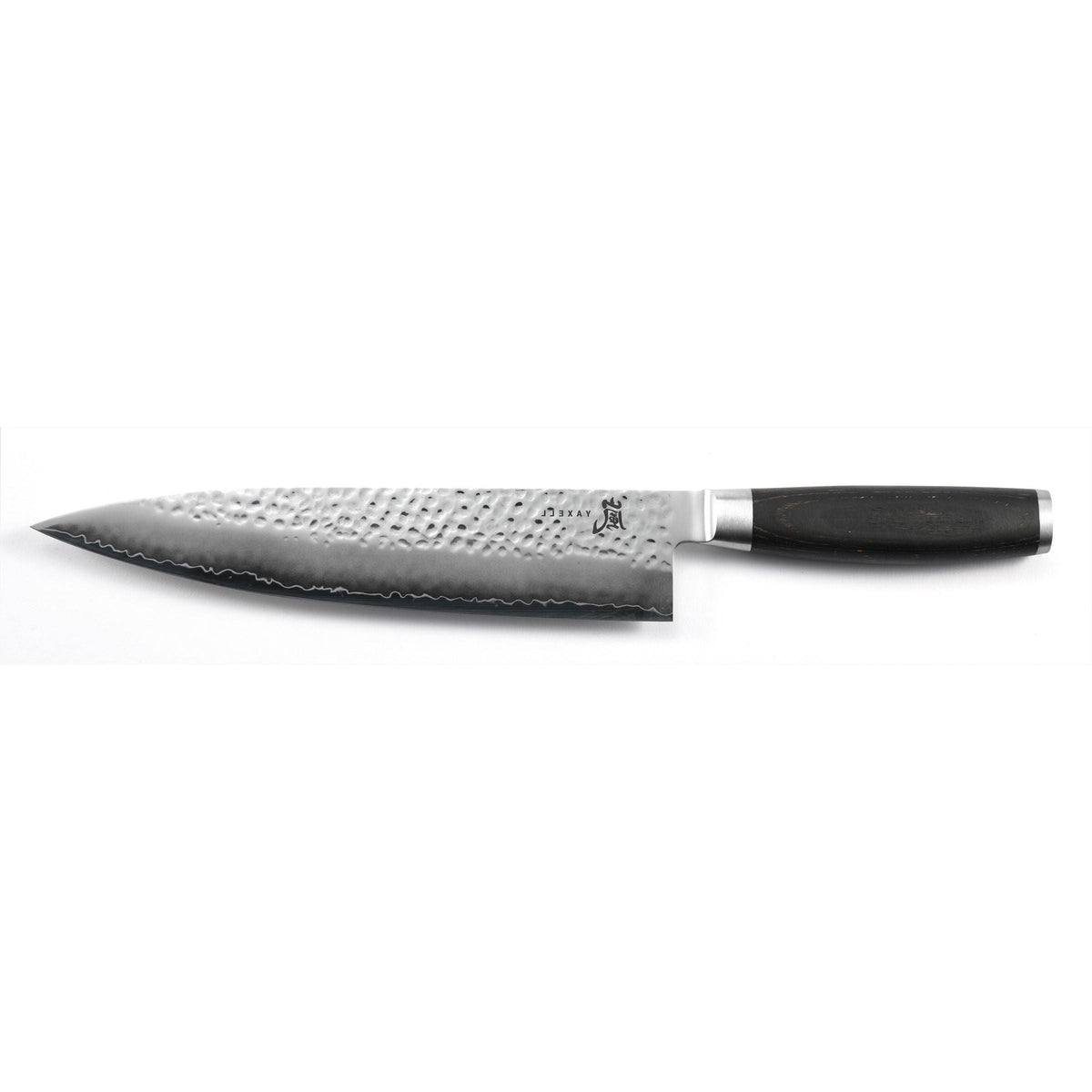 YAXELL TAISHI Koksmes 24cm  VG-10 Staal Hardheid 61 HRC Tsuchime gehamerd lemmet zwart Pakkawood heft