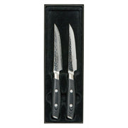 Steakmessen TSUCHIMON 36742 damaststaal lemmet micarta heft set 2-delig