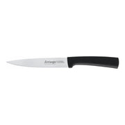 Keukenmes met glad RVS lemmet van 16cm met zwart kunststof PP heft