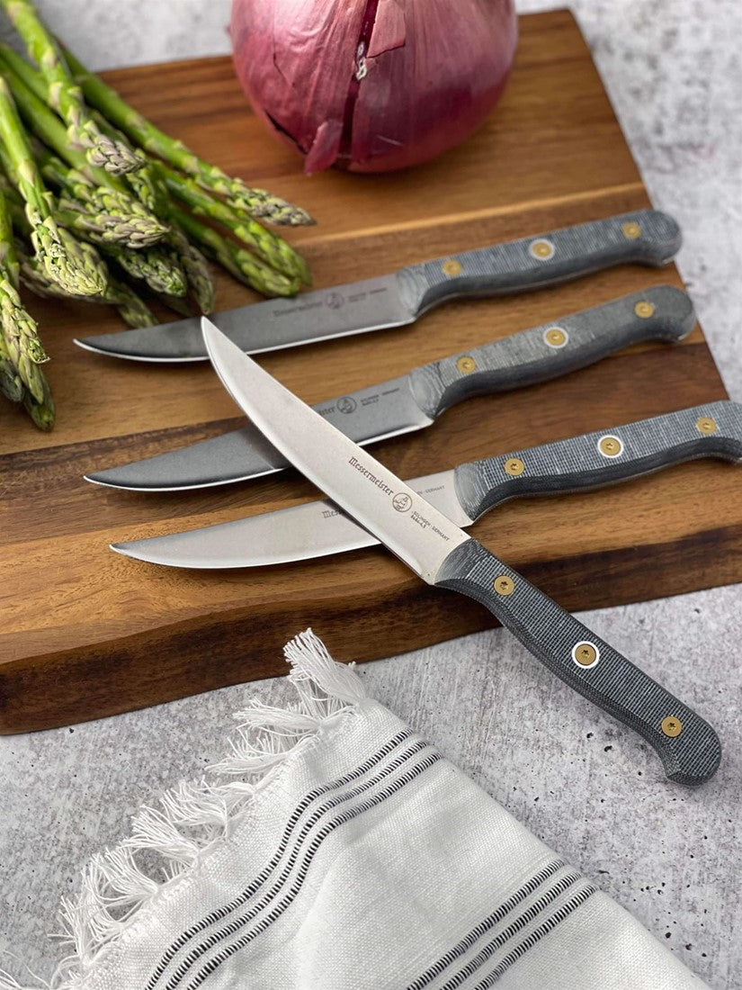 MESSERMEISTER CUSTOM 4 delige STEAKMESSEN set met verwisselbaar heft