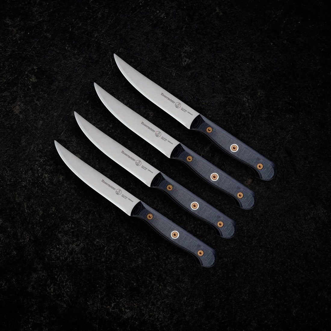 MESSERMEISTER CUSTOM 4 delige STEAKMESSEN set met verwisselbaar heft