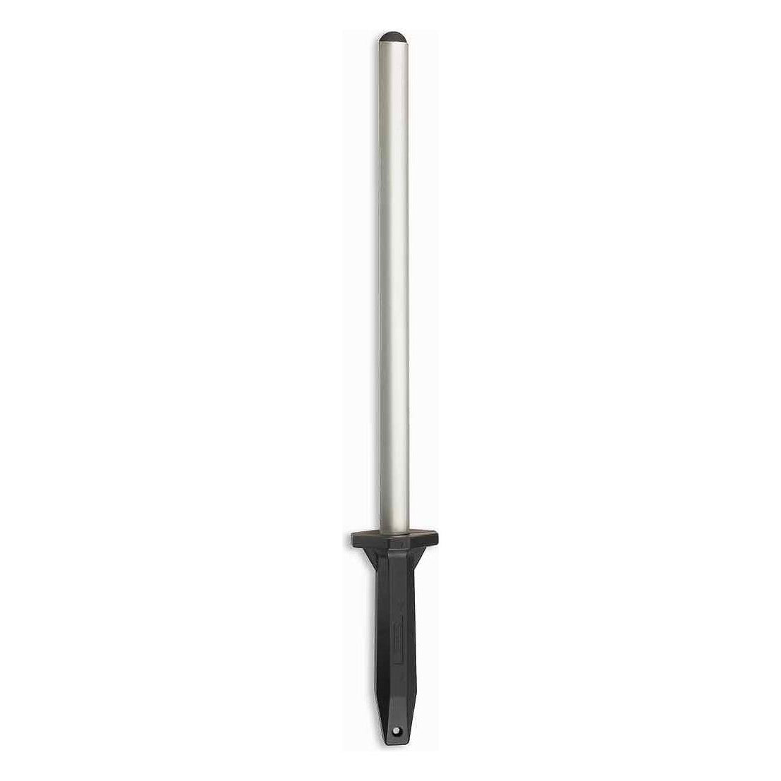 Aanzetstaal RVS met Diamanten coating - Ovaal - 30 cm - Zwart kunststof handvat