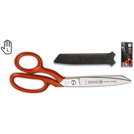 Mundial Serra Sharp 271-8SR Coupeuseschaar / Stofschaar linkshandig rood gelakt 21 cm