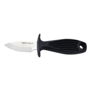 Oestermes RVS 6cm lemmet zwart kunststof heft met krop