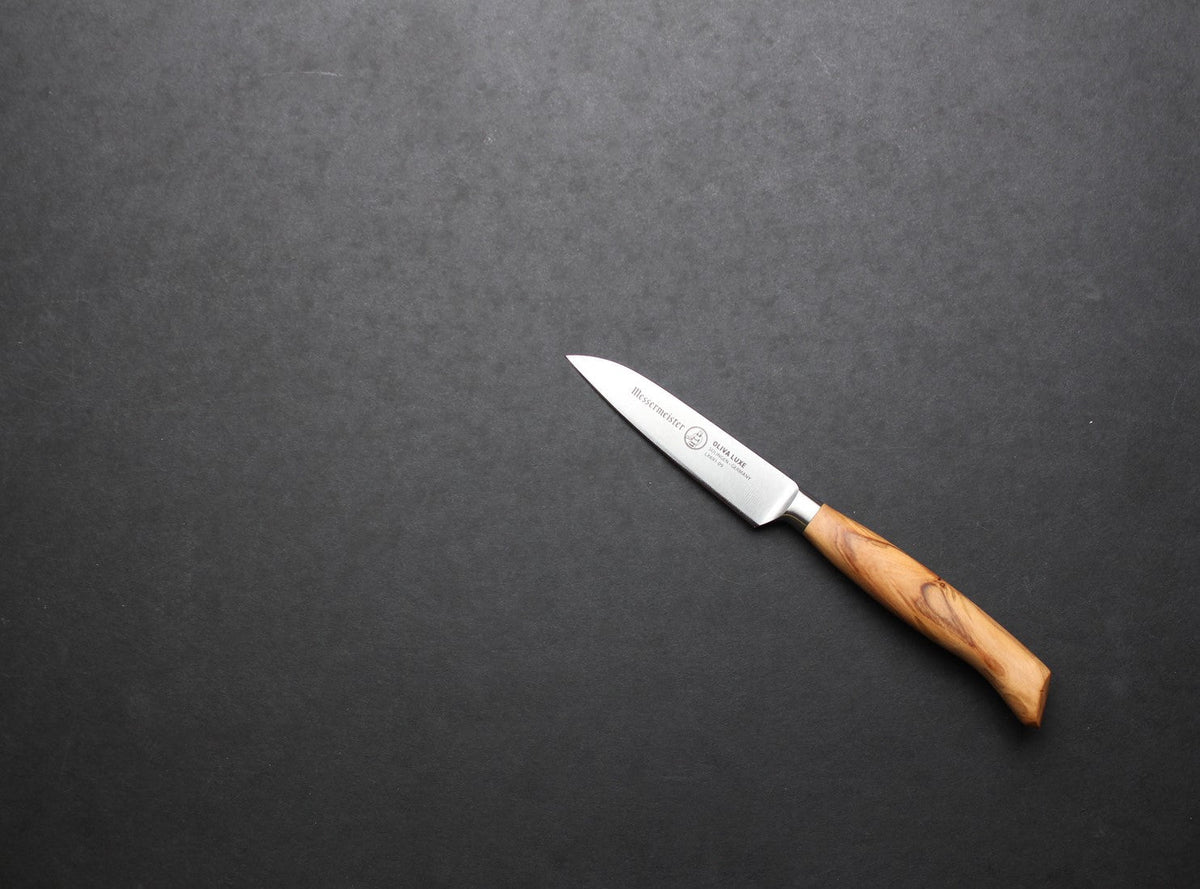 MESSERMEISTER serie OLIVA LUXE 9cm schil- tourneer- mes met olijfhouten heft