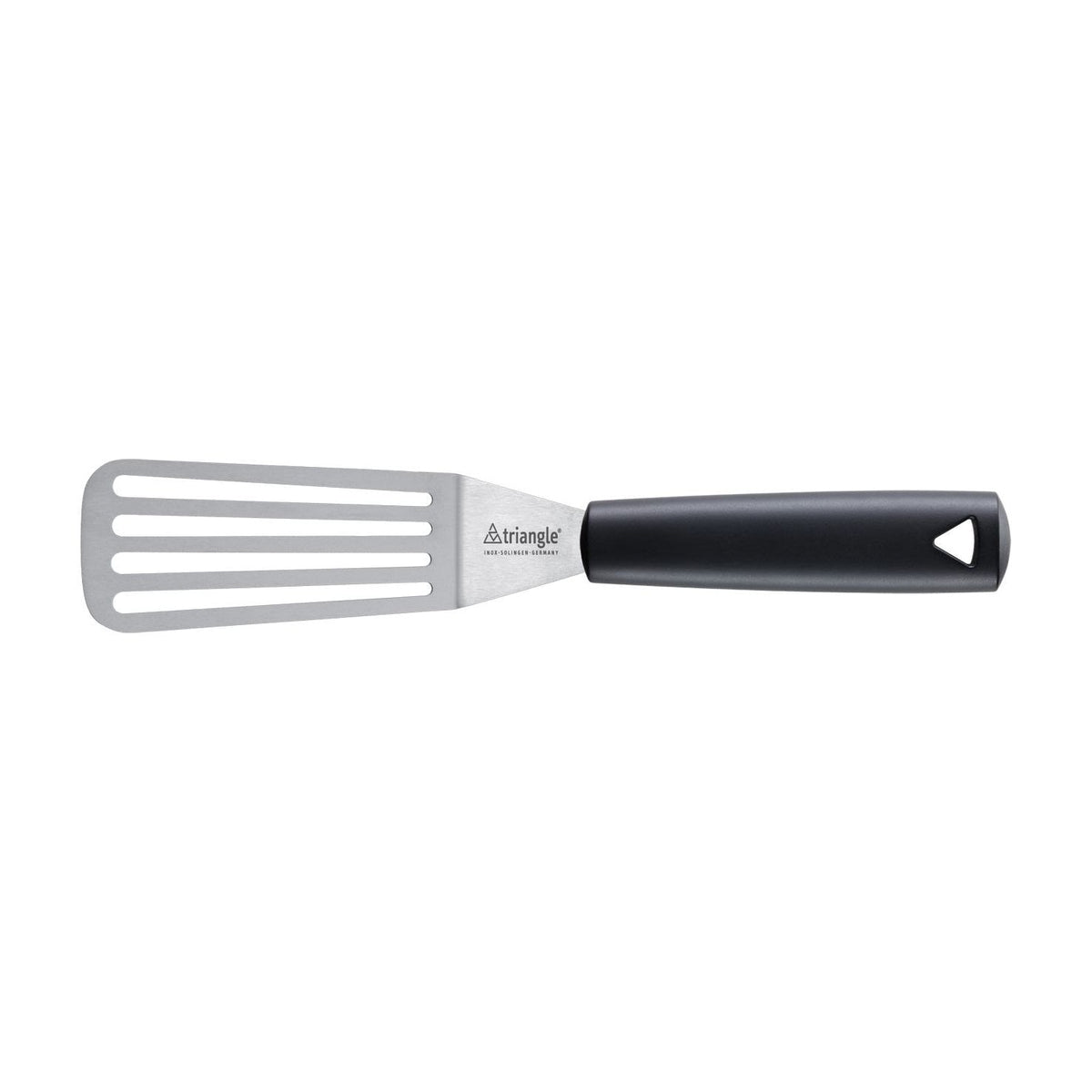 TRIANGLE Palet met gleuven RVS lemmet 12cm zwart kunststof PP handvat