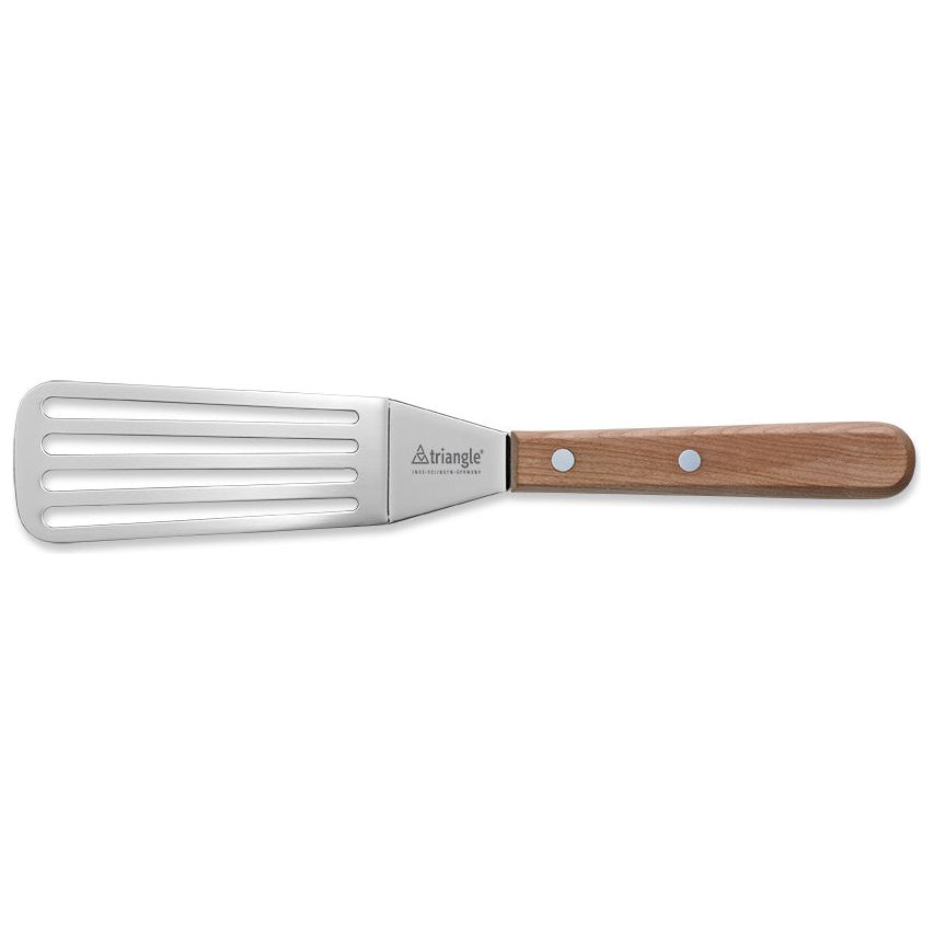 TRIANGLE Palet met knik en RVS gleuven lemmet 12cm heft FSC kersenhout handvat
