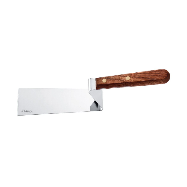 TRIANGLE Palet - spatel met dubbele knik RVS lemmet 12cm FSC kersenhout handvat