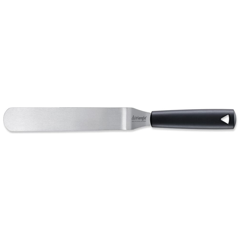 TRIANGLE RVS Palet- spatel met knik lemmet 20cm met ophangoog zwart kunststof PP heft