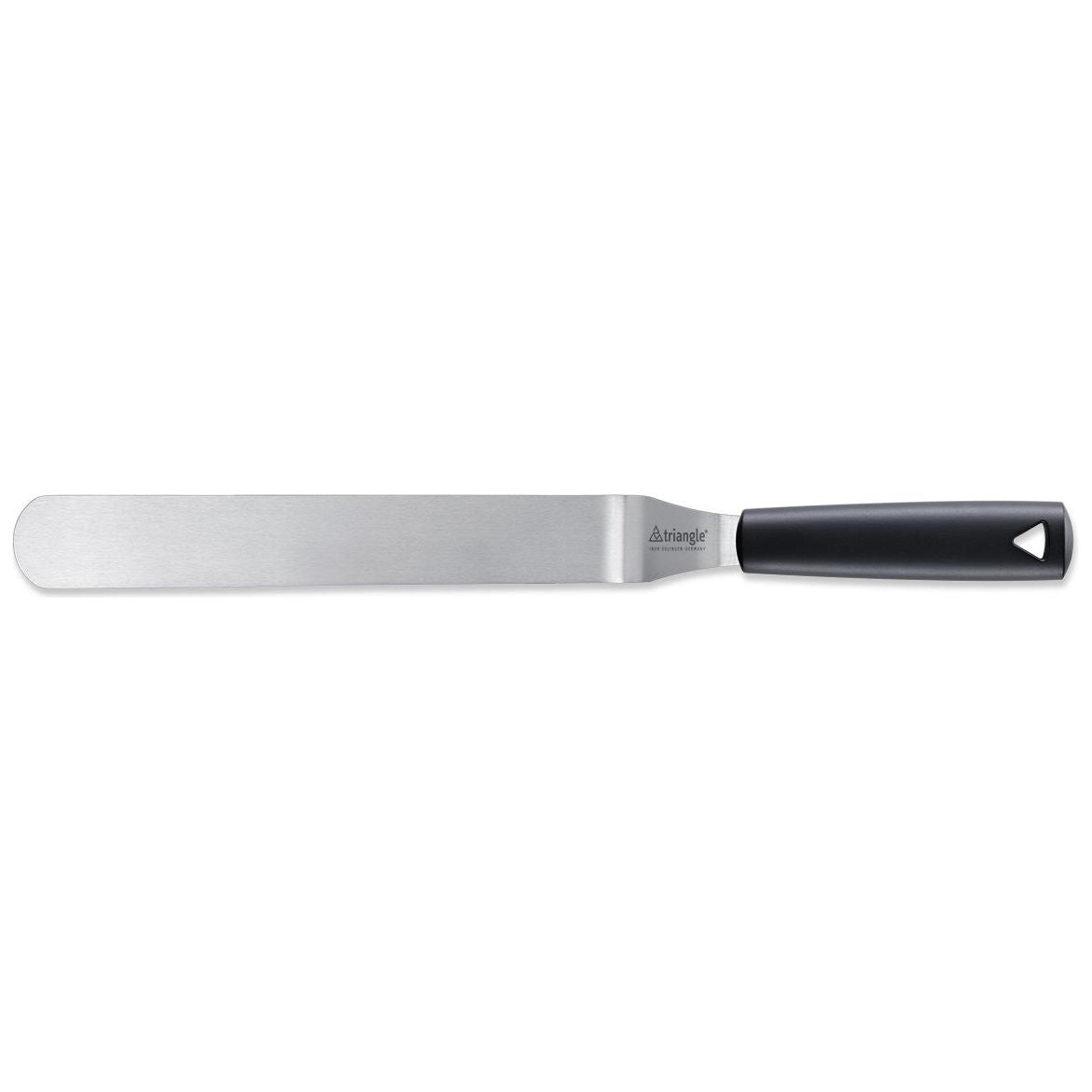 TRIANGLE RVS Palet- spatel met knik lemmet 25cm met ophangoog zwart kunststof PP heft
