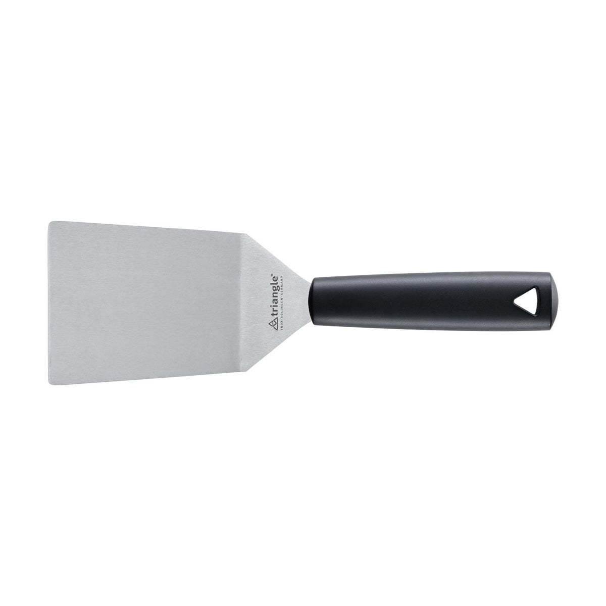 TRIANGLE Palet / spatel roestvrijstalen lemmet met knik 12cm met zwart kunststof heft