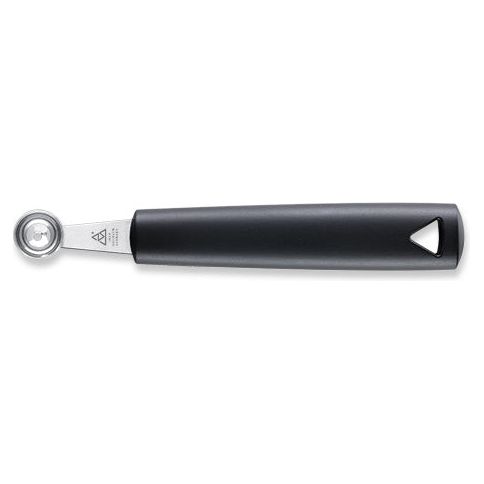 TRIANGLE roestvrijstalen Pommes-Parisienne - meloen - appel - groente - boor - lepel Ø 15mm met zwart kunststof heft