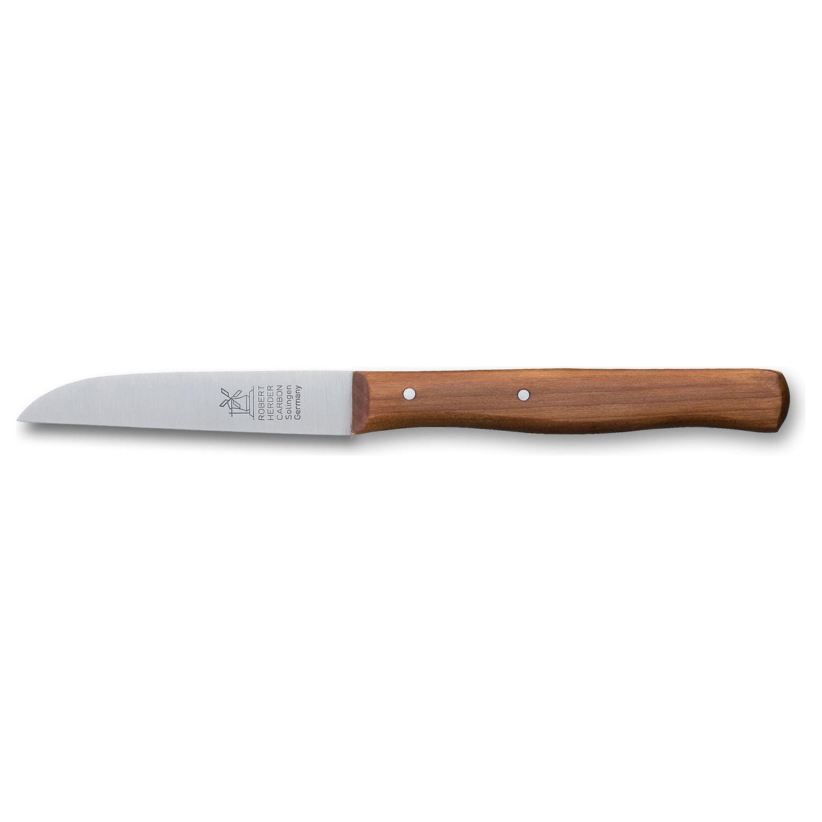 ROBERT HERDER 1482 schilmes 8cm Carbon lemmet lang kersenhout heft