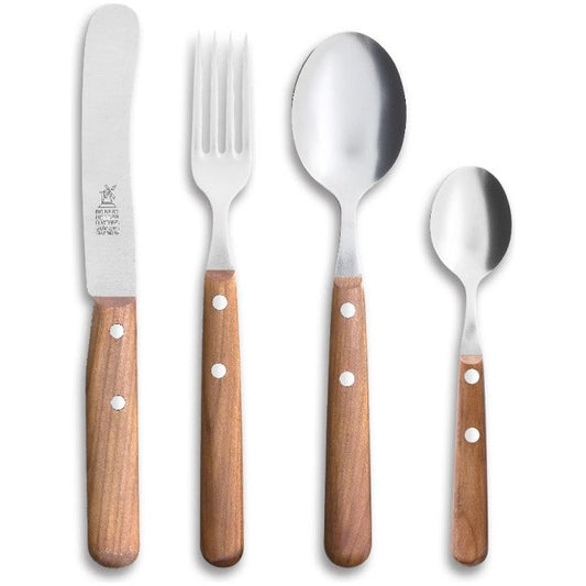 Robert Herder Buckels Bestekset 4-delig RVS 11,8 cm olijfhout heft