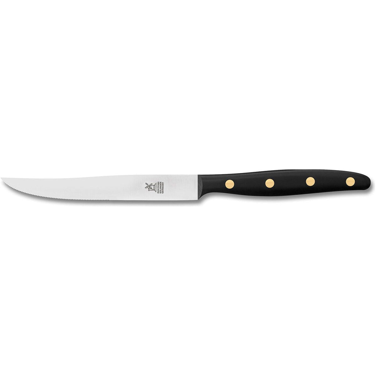 Steakmes "ruckenspitz" 12,5cm RVS lemmet en zwart POM heft