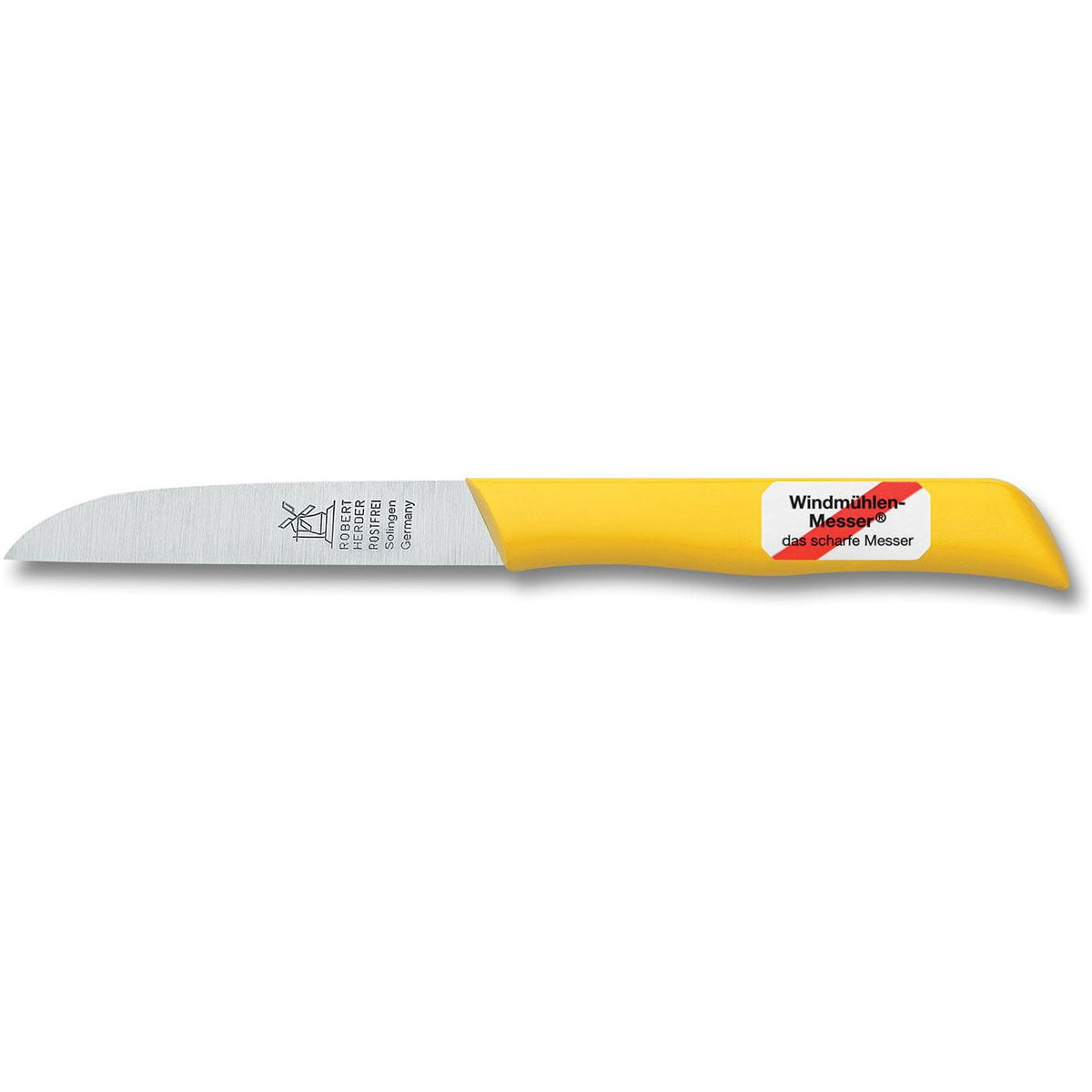 ROBERT HERDER Klassiker 1966 Aardappel- schilmes RVS 8,5cm lemmet geel kunststof heft