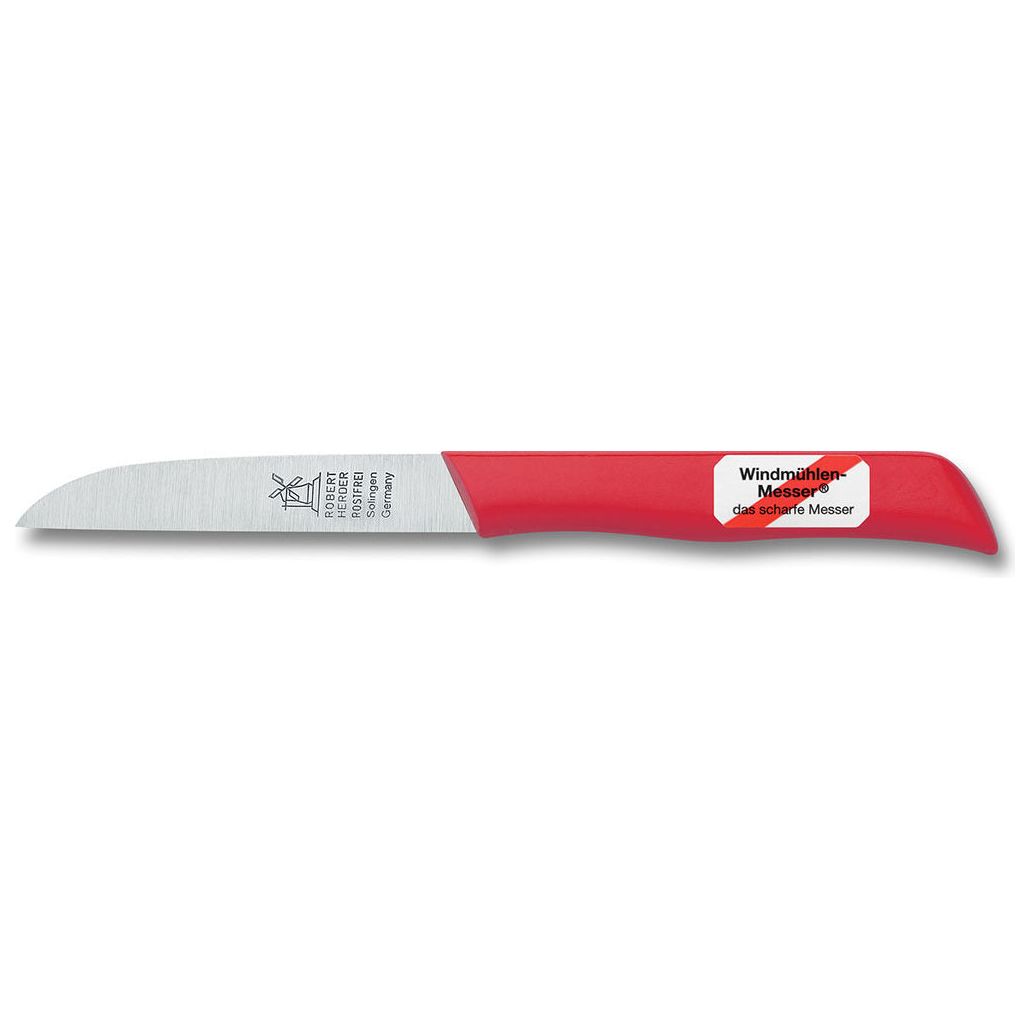 ROBERT HERDER 1966 Aardappel- schilmes 8,5cm lemmet rood kunststof PP heft