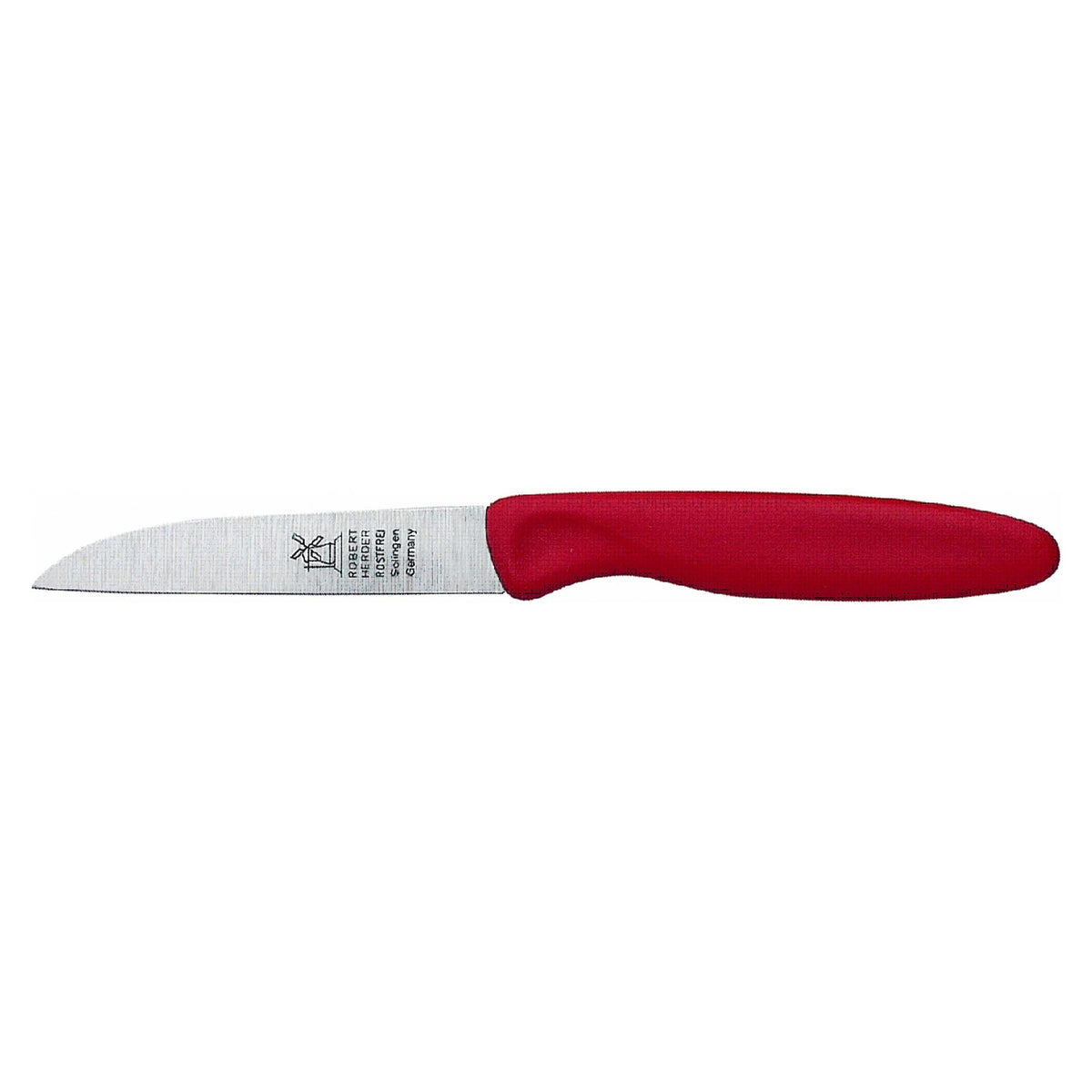 ROBERT HERDER 1972 schilmes 8,5cm lemmet rood kunststof anti-slip heft