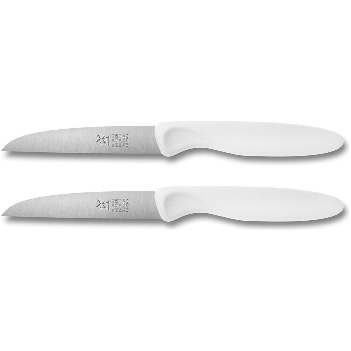 ROBERT HERDER 1757 Klassiker 1972 schilmes 8,5cm lemmet wit kunststof anti-slip heft 2 stuks