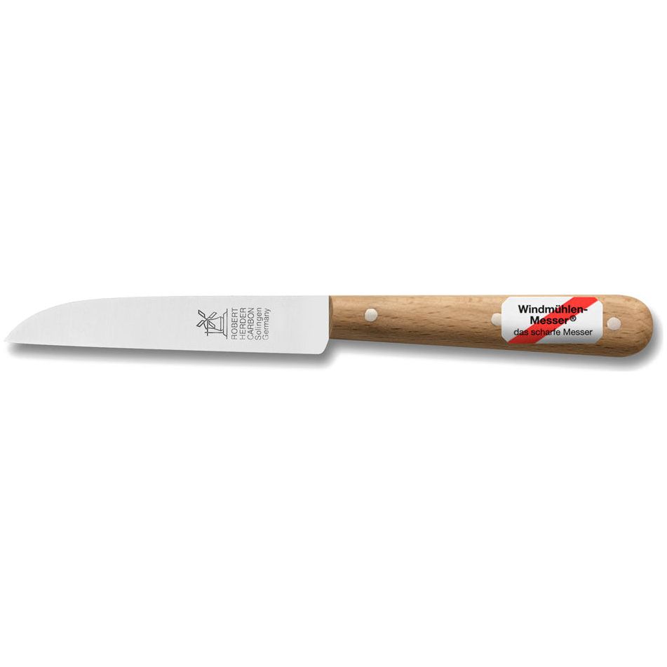 ROBERT HERDER schilmes 8,5cm Carbon lemmet rond roodbeukhout heft