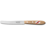 Steakmes "Frans model" rvs gekarteld lemmet 12cm roodbeukhout heft