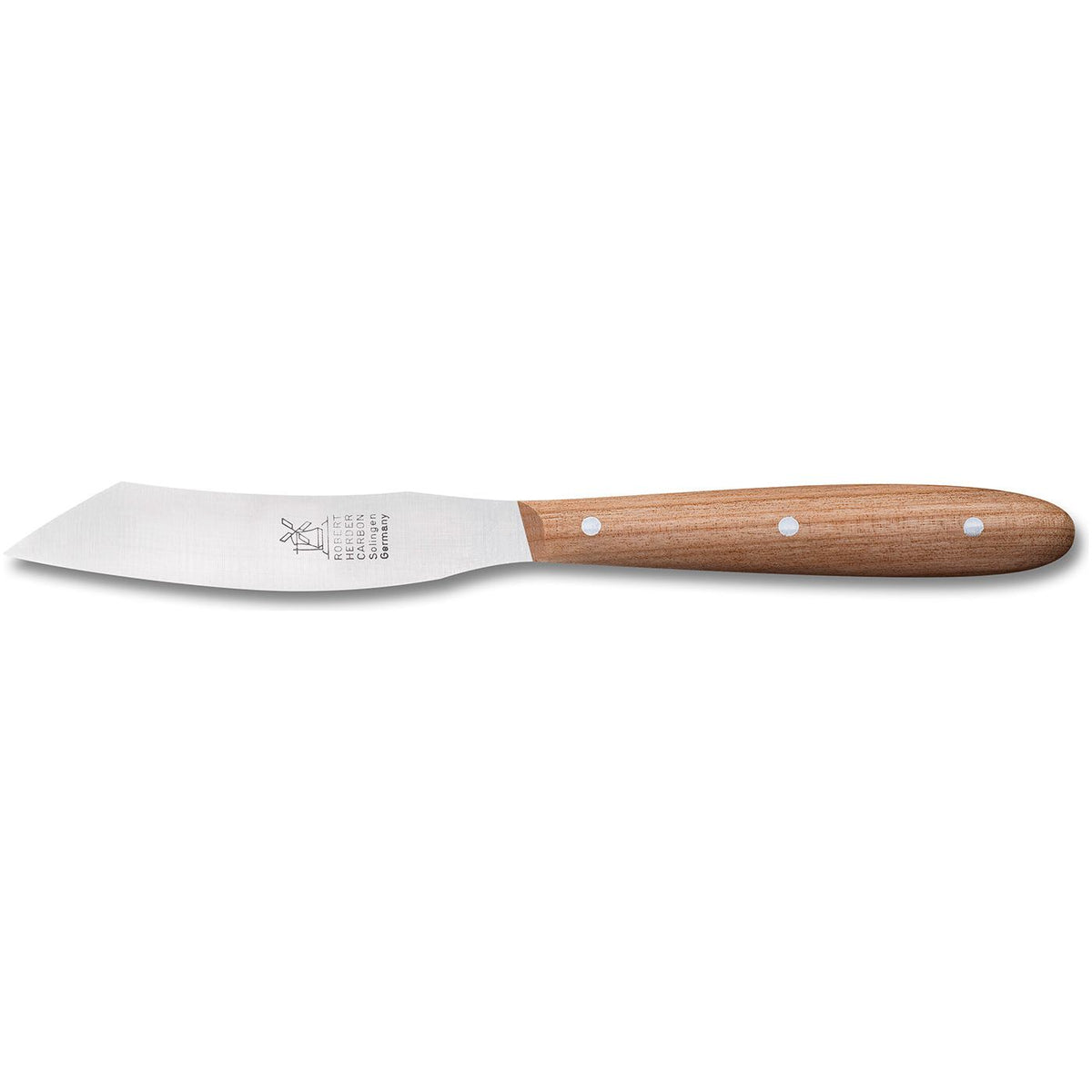 ROBERT HERDER Yatagan Groente- fruitmes 8cm RVS lemmet met FSC kersenhouten heft