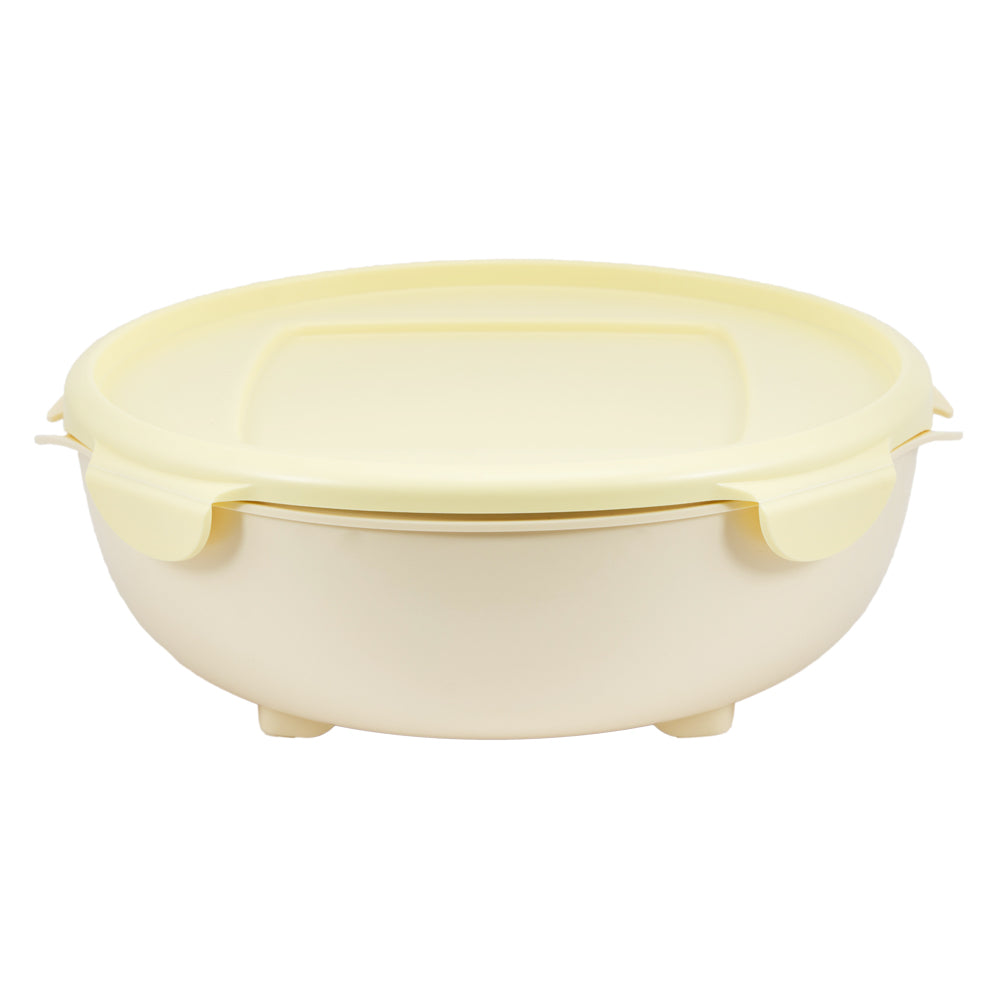 SKAZA camping - BBQ - schaal / vers-container met deksel  diameter 23,5cm kleur "Citroen"