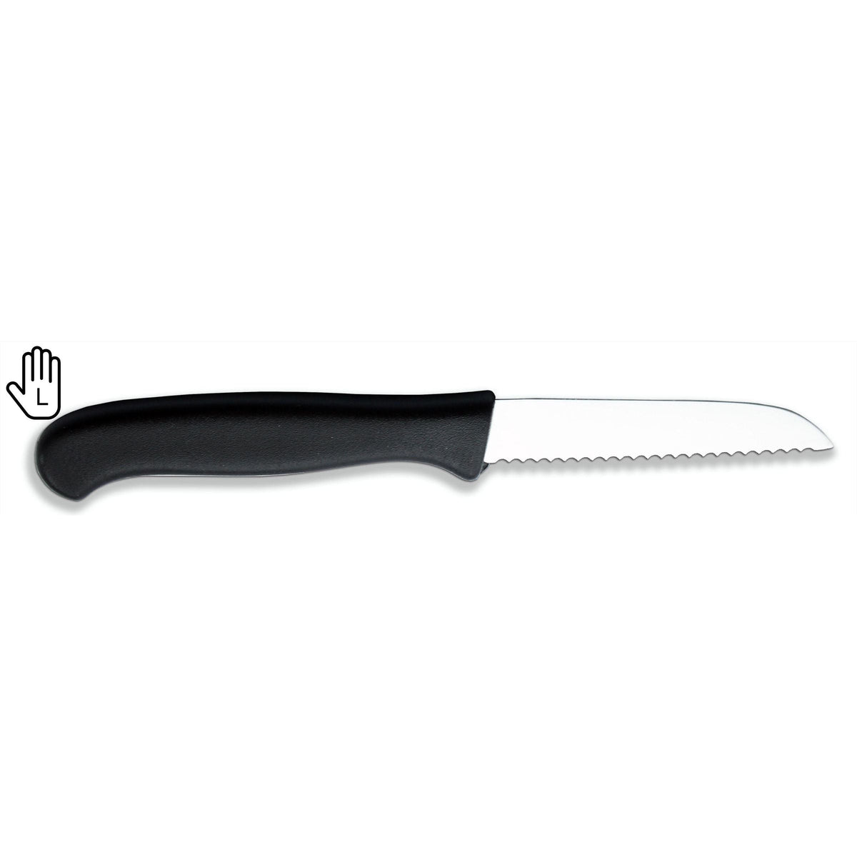 COUTEAUX Linkshandig aardappel- tomaten - fruit- mesje RVS gekarteld lemmet 8cm