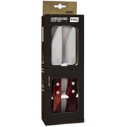 Steakmes XL set 4 stuks RVS lemmet houten heft