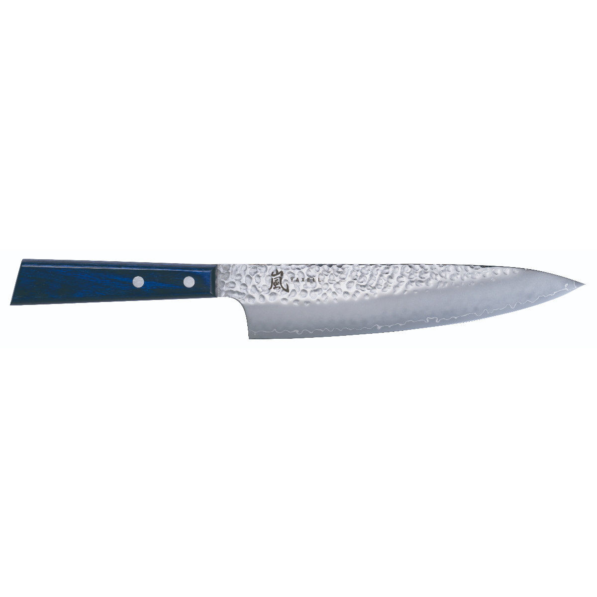 YAXELL BLUE BREEZE KOK'S - mes MOVAX stalen lemmet 20cm blauw pakkawood heft
