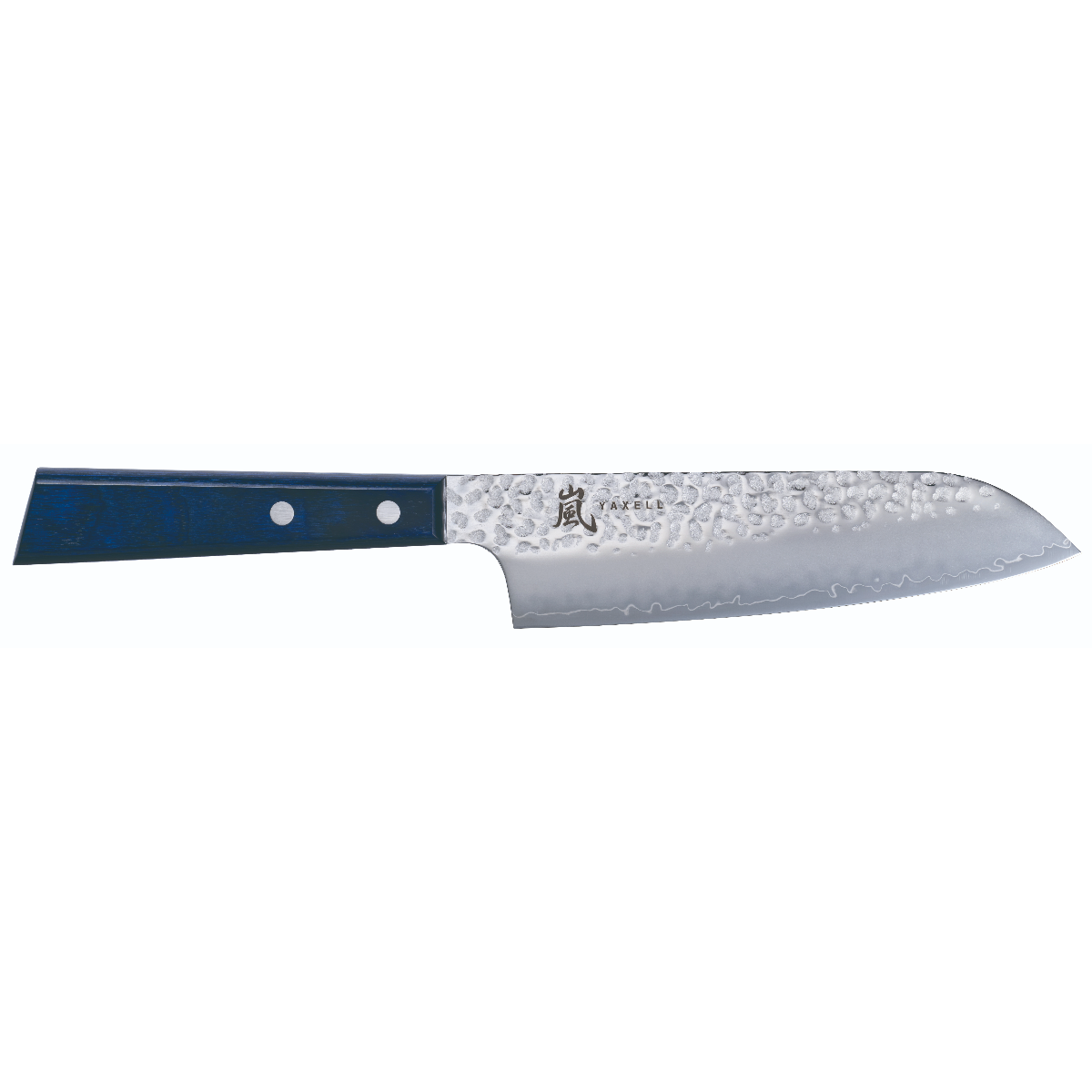 YAXELL BLUE BREEZE SANTOKU KNIFE MOVAX stalen lemmet 16,5cm blauw pakkawood heft