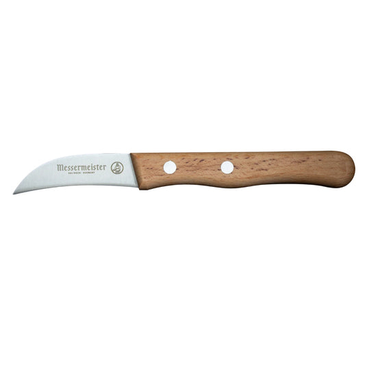 MESSERMEISTER serie FUTURE schilmes 6cm RVS gebogen vogelsnavel lemmet roodbeuken heft