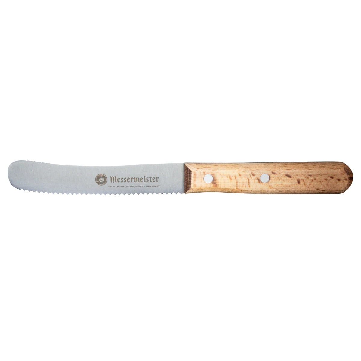 MESSERMEISTER FUTURE BUCKELS ontbijtmes RVS 11cm lemmet FSC roodbeuken heft