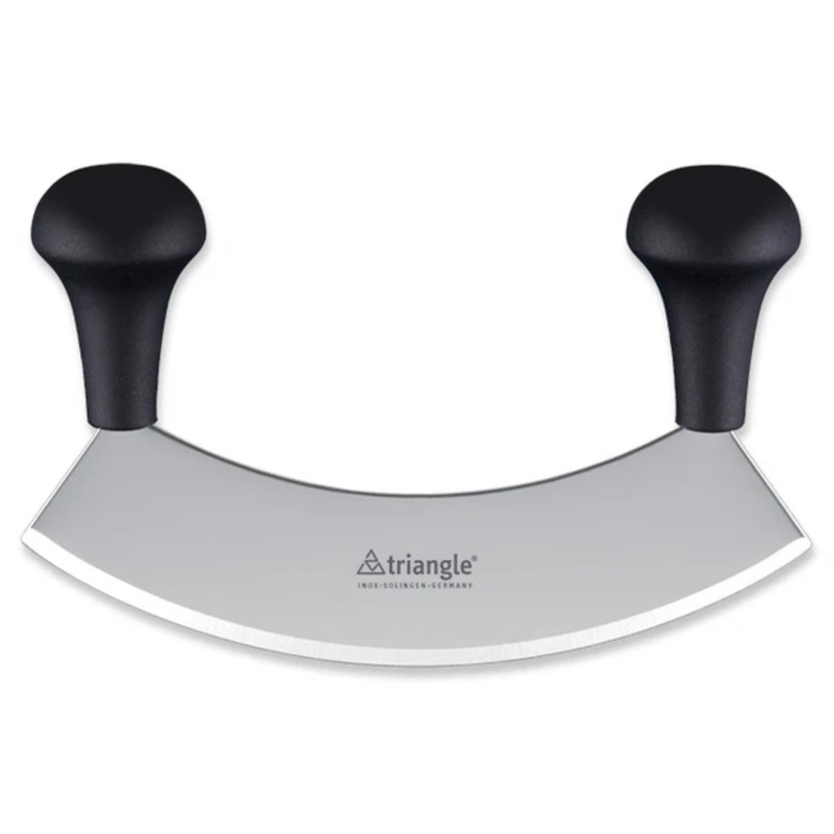 TRIANGLE roestvrijstalen Wiegemes - lemmet 23cm - noten - kruiden - zwart PP heft