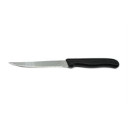 Steakmes RVS getand lemmet 11,5cm zwart kunststof PP heft