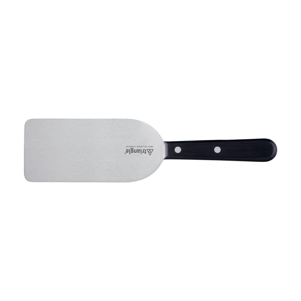 Spatel breed gepolijst lemmet 14cm zwart ABS heft
