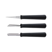 Pompoen - groente - fruit kerf-decoratie messenset RVS 3-delig