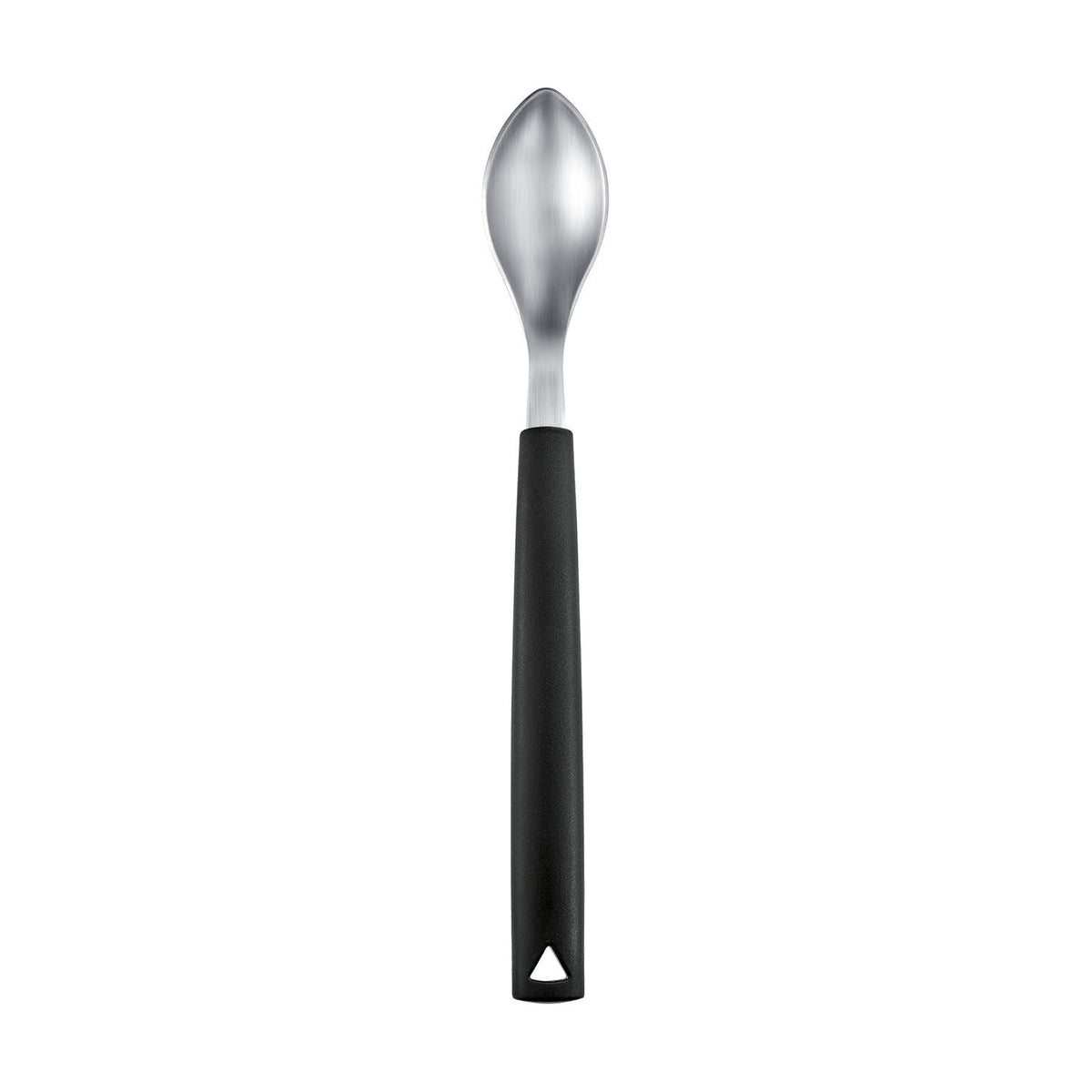 TRIANGLE RVS Quenelle lepel 6cm - deeg - vis - vlees - ijs - met zwart kunststof heft