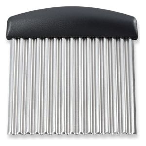 Golfsnijder RVS 9cm - fruit - groenten - aardappel - boter met zwart kunststof PP handvat