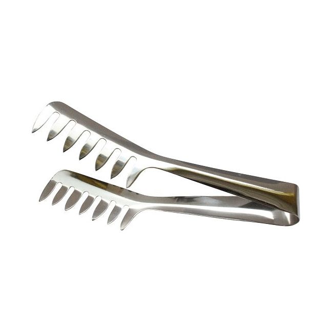 Een COUTEAUX RVS Universeel- spaghetti- groente- pasta- keuken-tang 21cm
