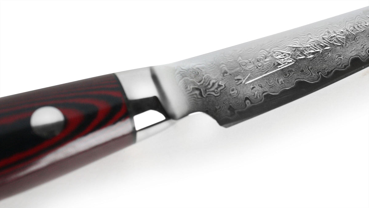YAXELL Vleesmes Super Gou damaststalen 161 laags lemmet 15cm met canvas-micarta heft