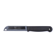 W-SELECTED® uit Solingen roestvrijstalen schilmesje zwart heft met gat en 9cm lemmet met beschermhoesje