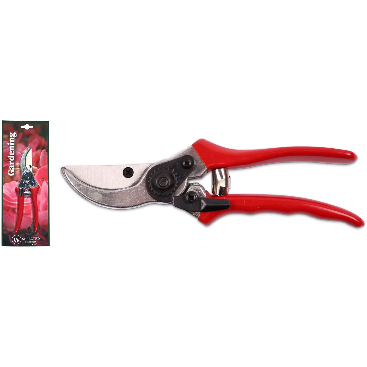 W-SELECTED Snoeischaar model 1F met stalen schaar en rood kunststof - siliconen heft