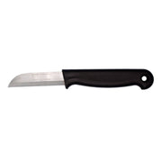 W-SELECTED® uit Solingen roestvrijstalen schilmesje zwart heft met gat en 6cm lemmet