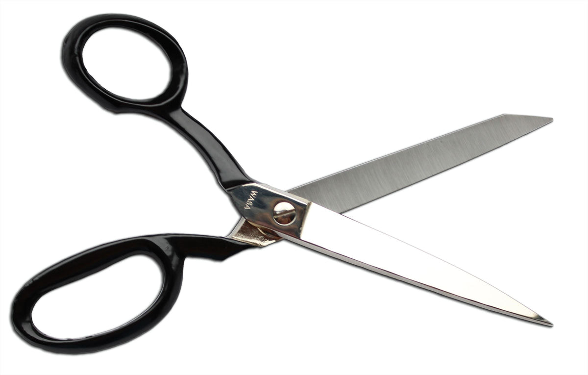 Visschaar 21cm RVS met zwart gelakte ogen - linkshandig