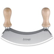 Wiegemes - dubbel lemmet 23cm - noten - kruiden - houten heft